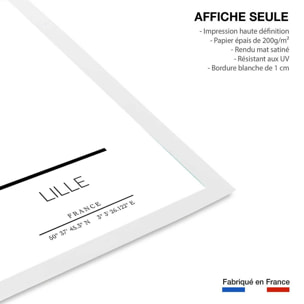 Poster l lille Affiche seule