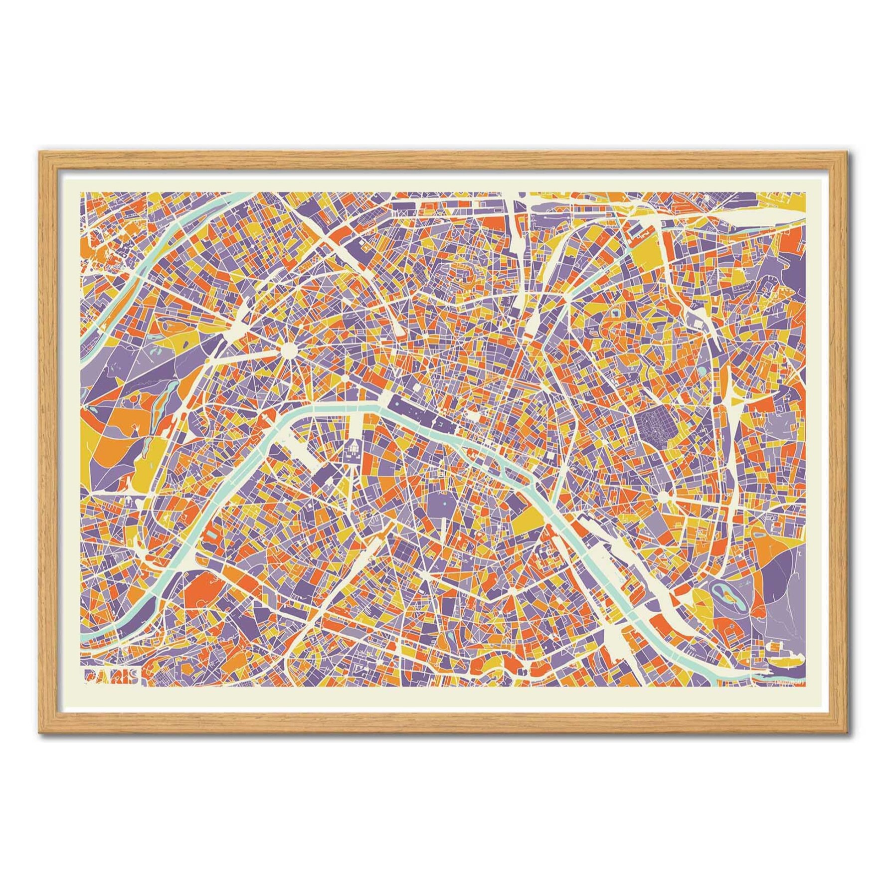 Affiche - Paris Rainbow map - Muzungu