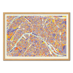 Affiche - Paris Rainbow map - Muzungu
