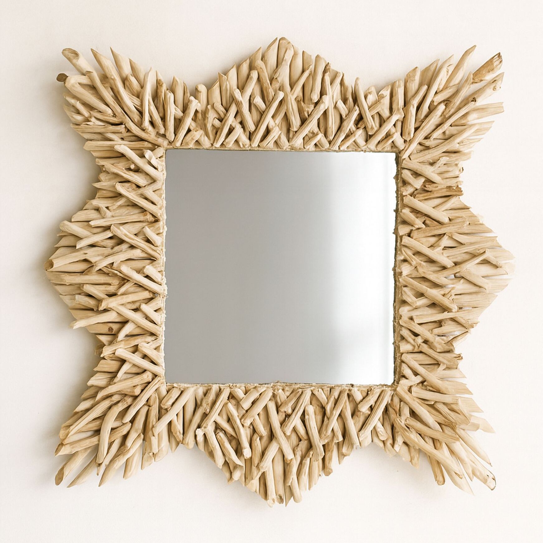 Miroir en branches de teck 80cm