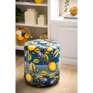 Pouf contenitore Excelsa Boboli in velluto e legno 39x39x43 cm multicolore