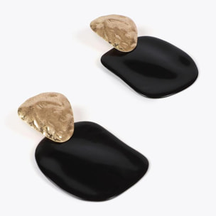 Orecchini Combinati Metallo e Acrilico