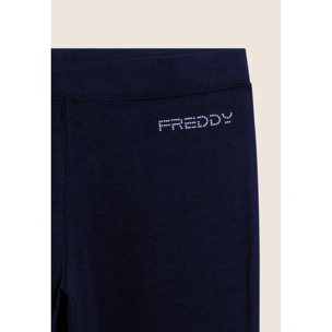 Leggings 7/8 con Cuciture a Cuore in Jersey pesante