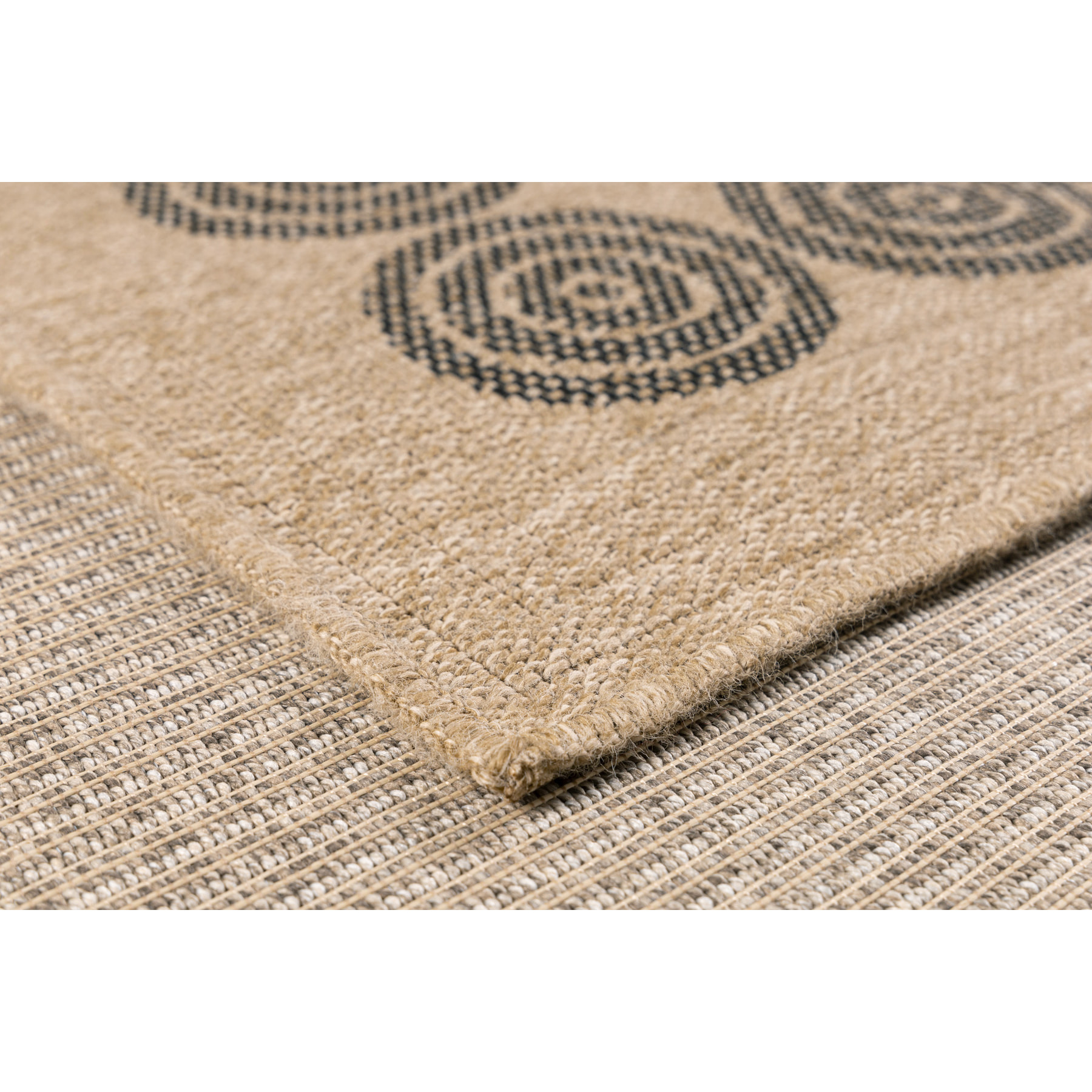 Nature - tapis effet jute noir