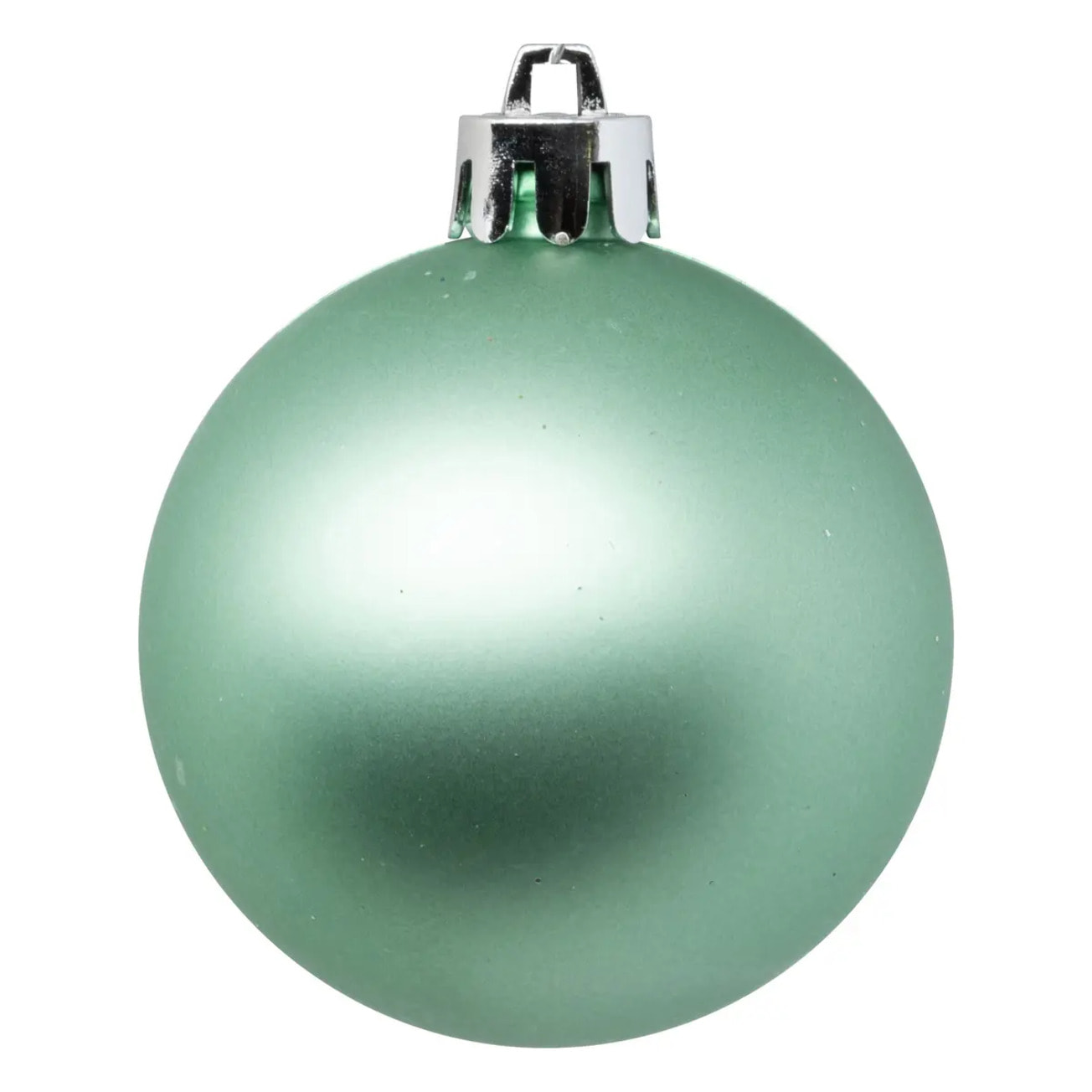 Boule de Noël plastique 70mm x8 vert amande