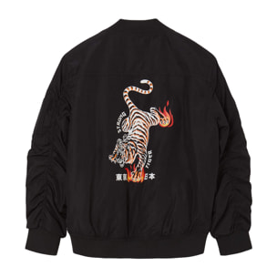 Bomber oversize stampa tigre fronte/retro