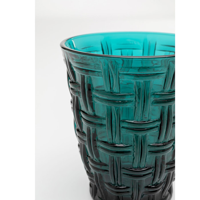 Verres à eau Tissue bleus set de 6 Kare Design