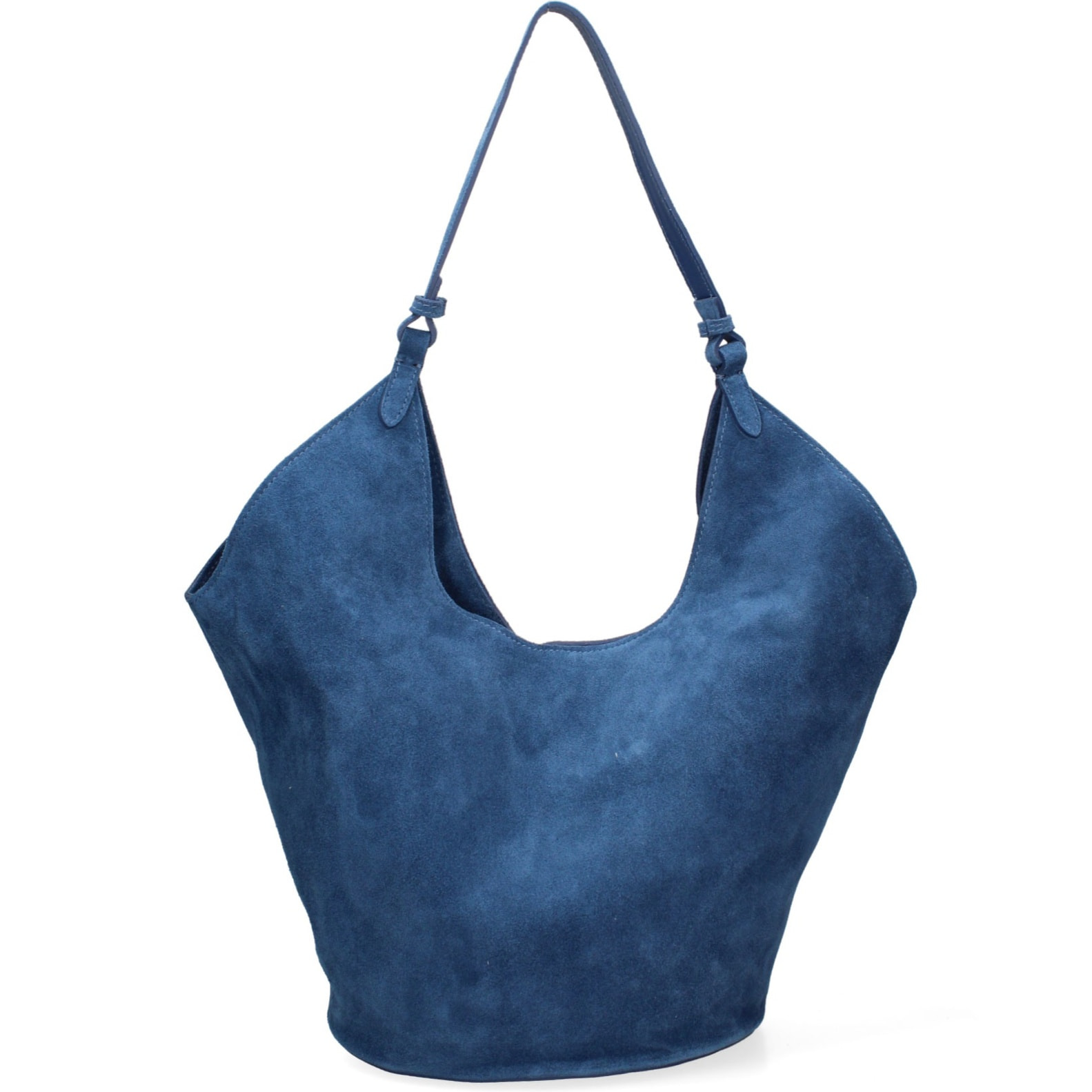 Borsa a spalla da donna - Modello Lisboa - Pelle Scamosciata - 27.0 x 38.0 x 21.5 cm