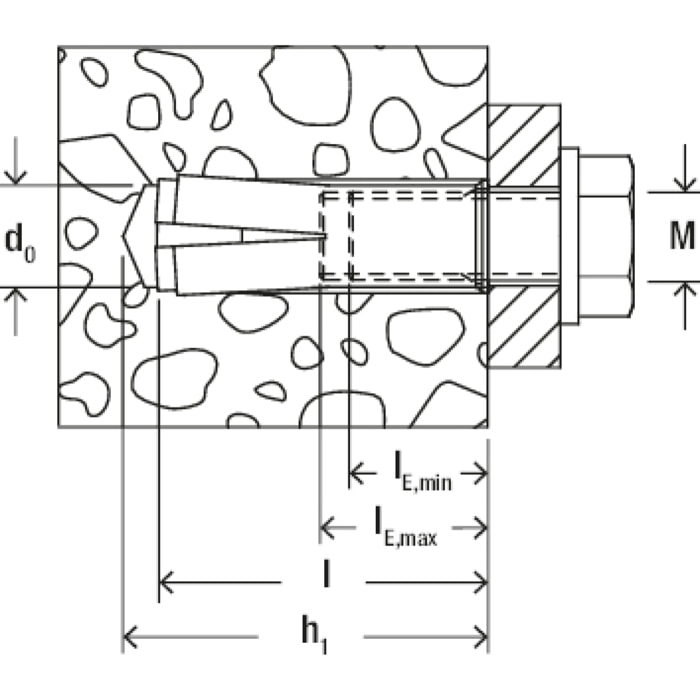 Cheville à frapper EA II FISCHER M6x30 - Boite de 100 - 48264