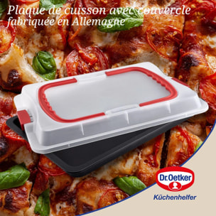 Plaque de cuisson avec couvercle 42 x 29 cm Dr. Oetker Bake and Go