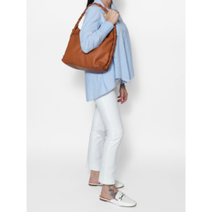 Borsa a spalla da donna - Modello Umbria - Vera pelle - 31.0 x 26.0 x 12.0 cm