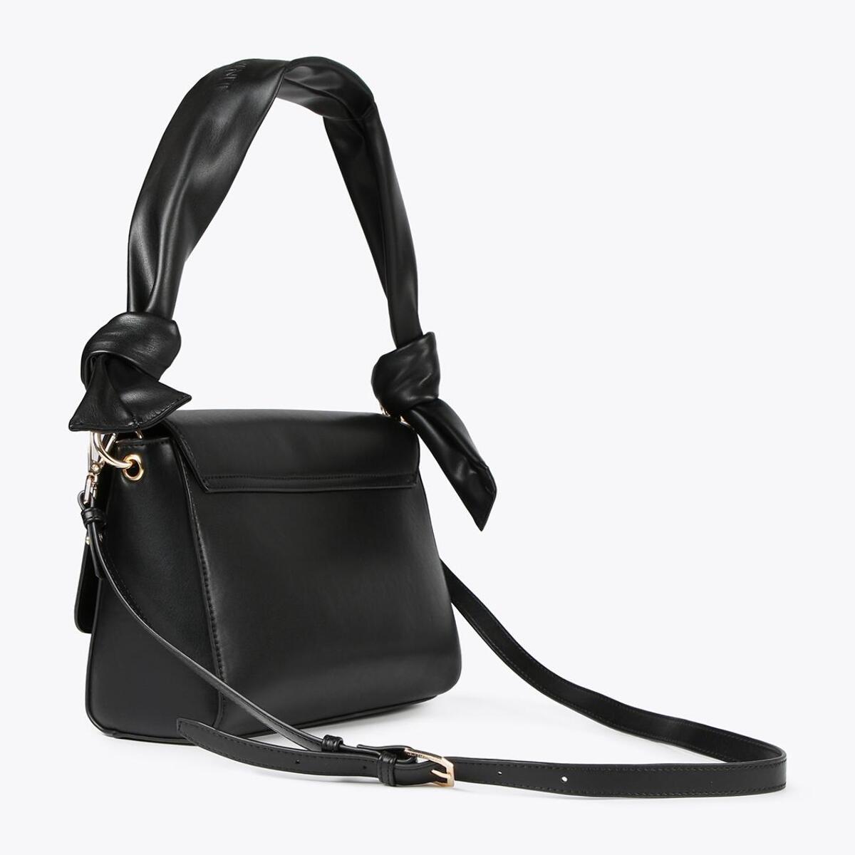 Borsa a tracolla con occhielli in metallo quadrati