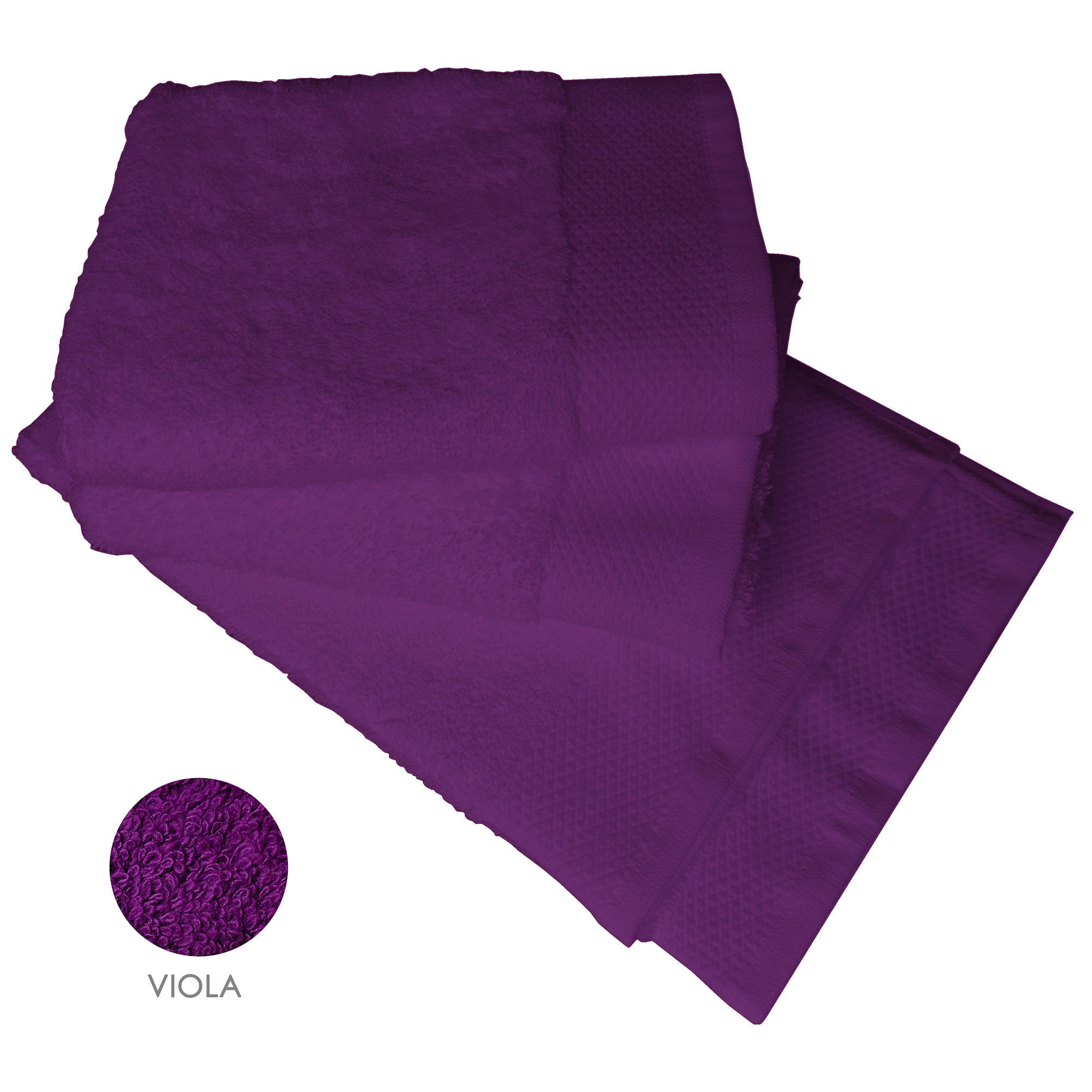 Set asciugamano ospite 3 pezzi viola