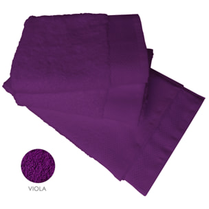 Set asciugamano ospite 3 pezzi viola