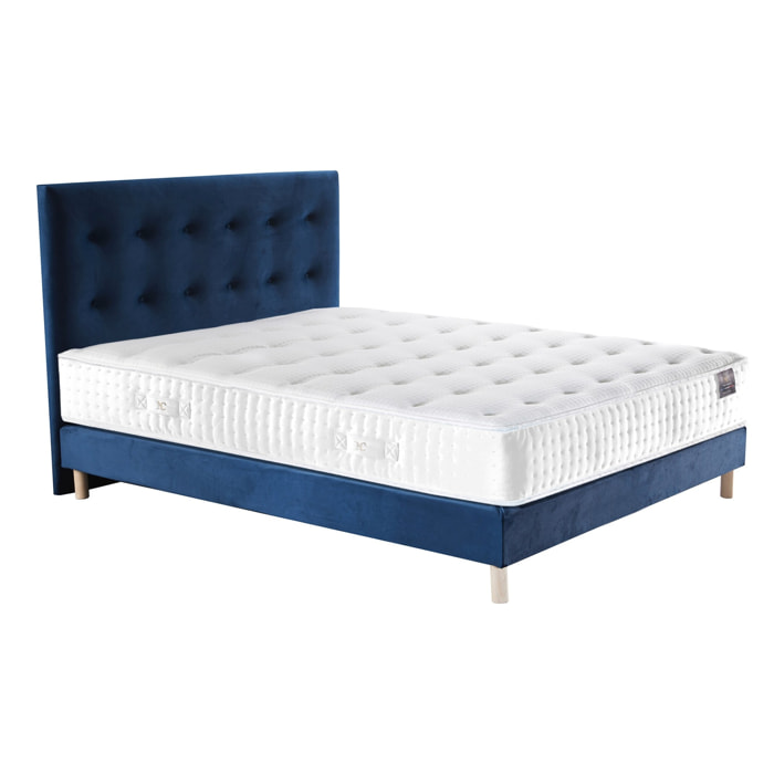Ensemble matelas ressorts mémoire de forme, NOVA + tête de lit + sommier 11 cm