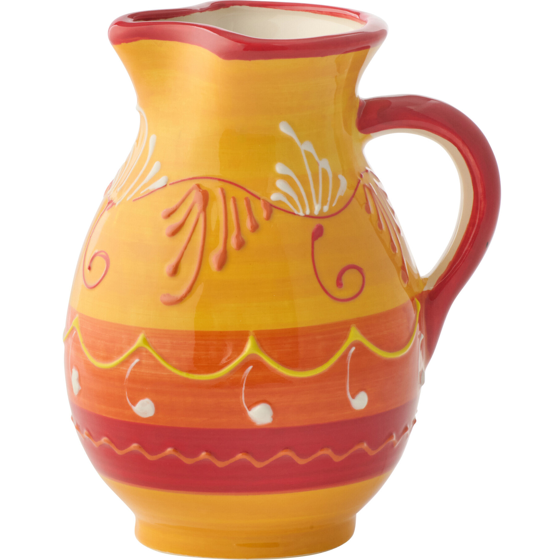 J-Line Carafe - céramique - orange/rouge
