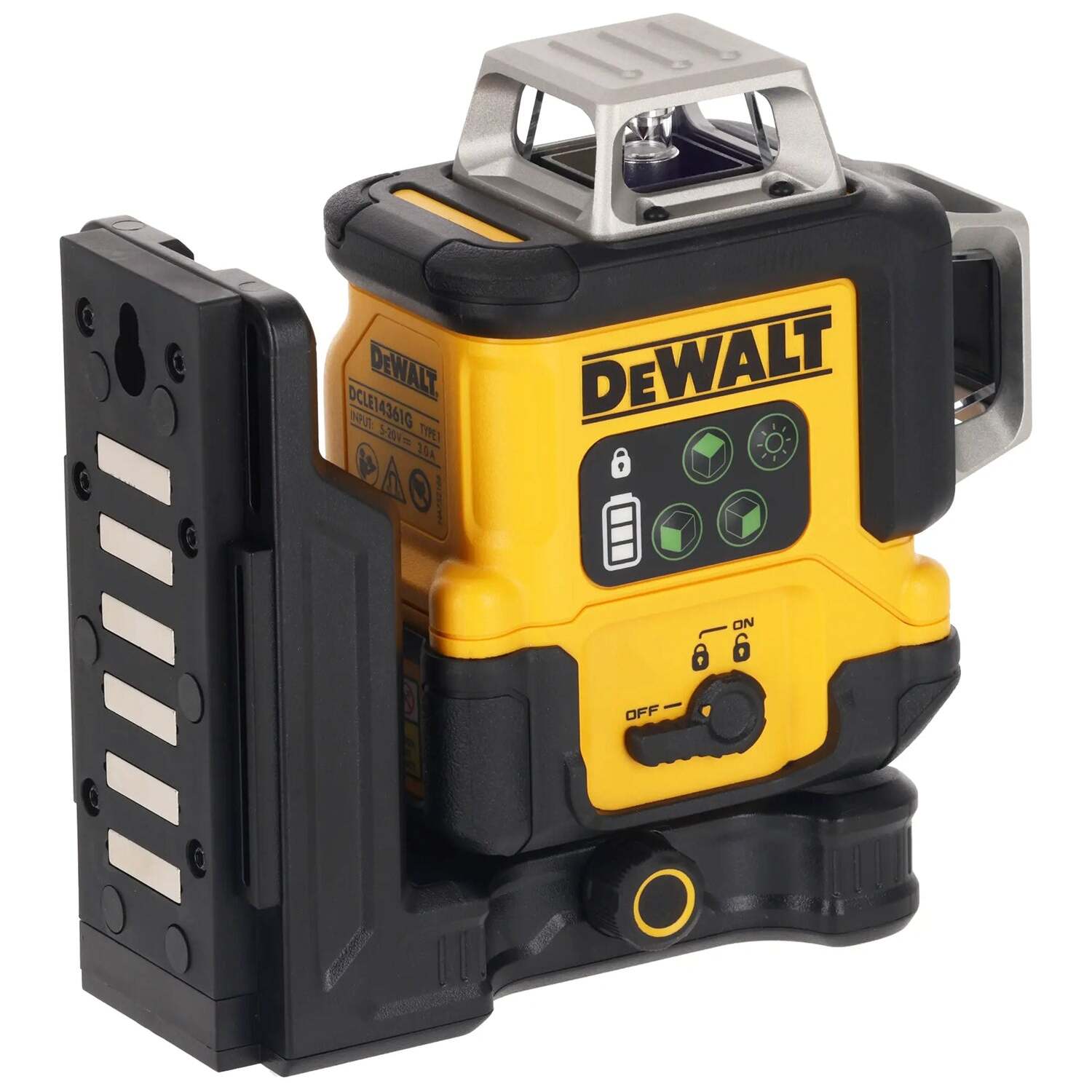 Niveau laser 3 lignes faisceau vert - DEWALT - étui de transport - DCLE14361GB-XJ