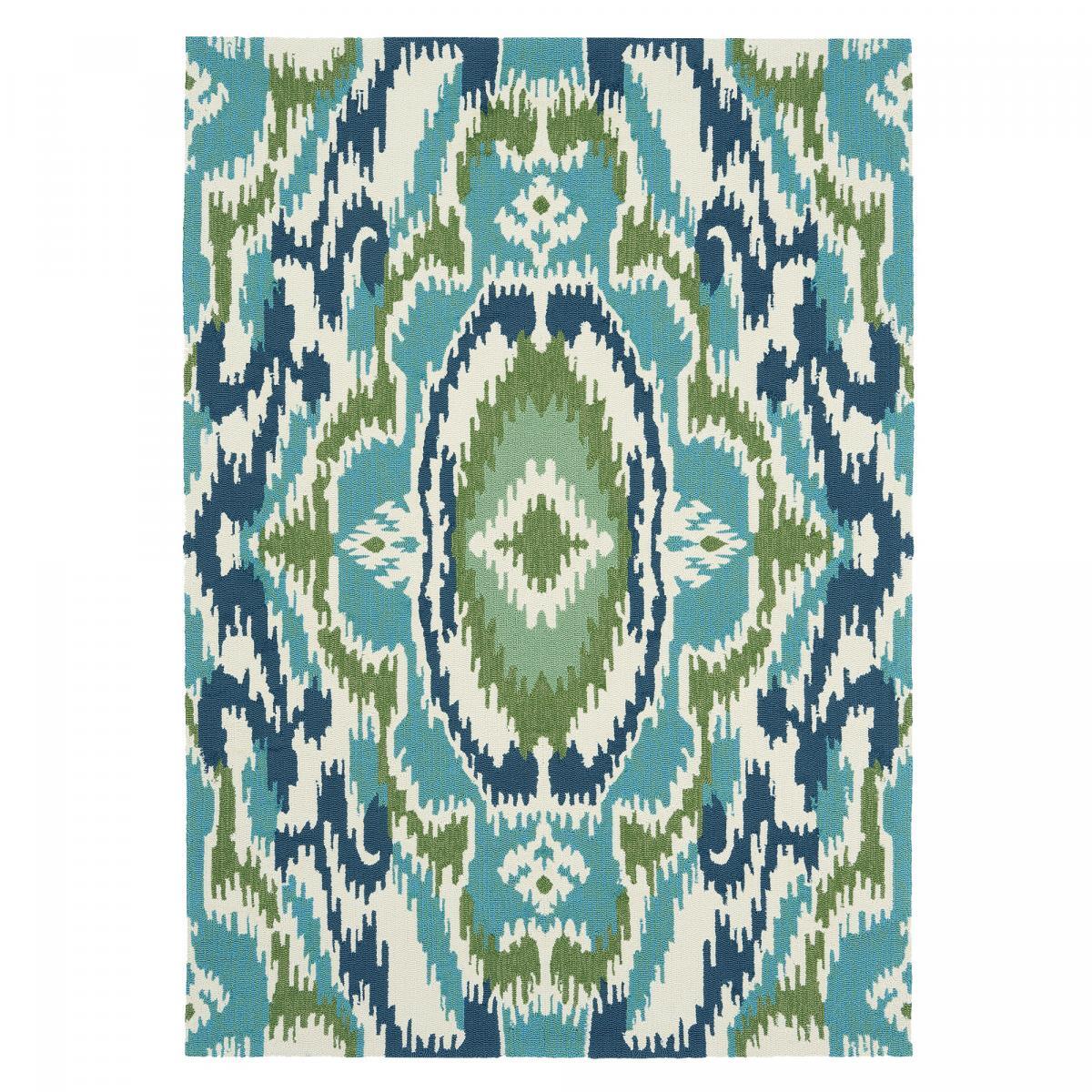 Tapis extérieur tissé kilim rectangle NUITORP