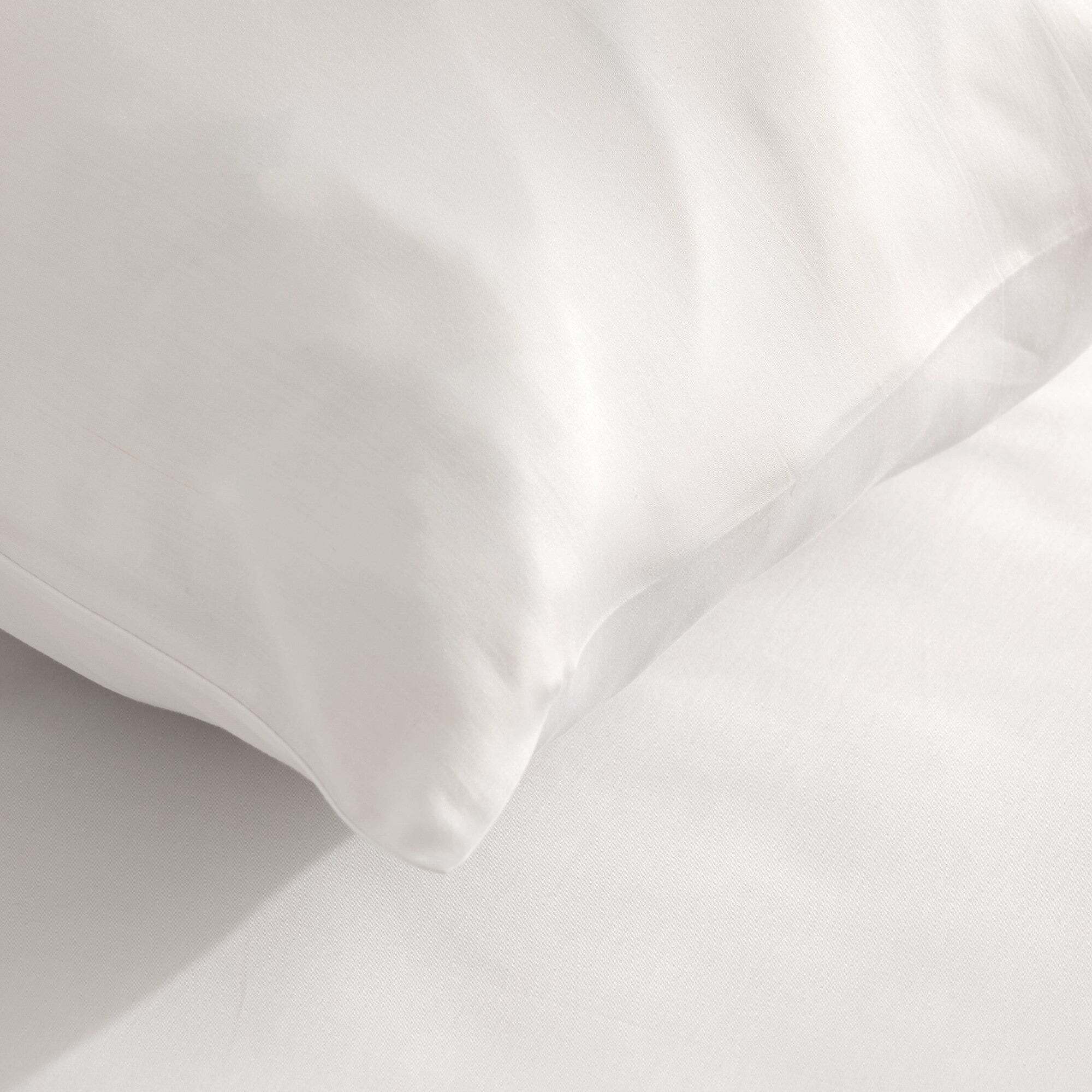 Taie d'oreiller en satin 157 fils White