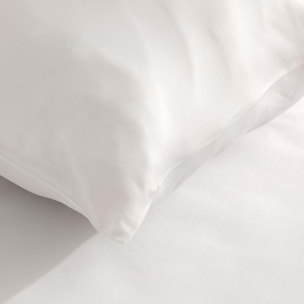 Taie d'oreiller en satin 157 fils White