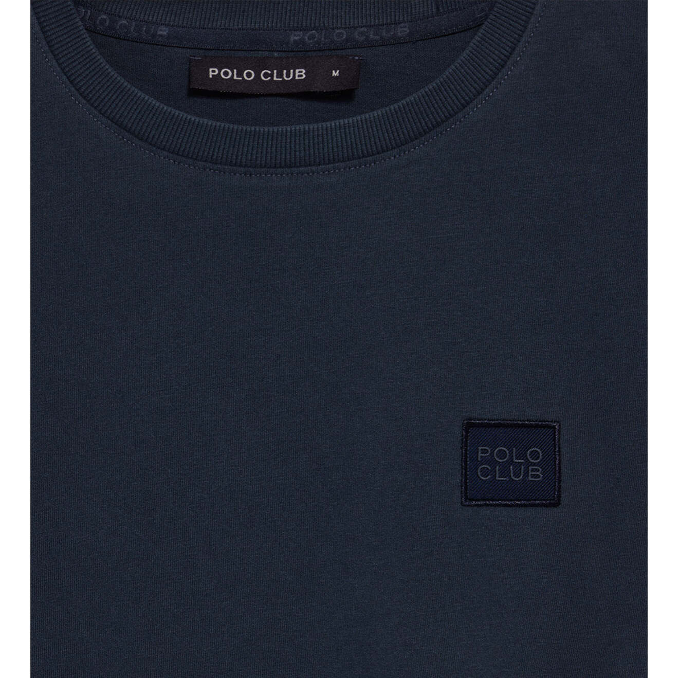 Camiseta azul marino garment dye con detalle Polo Club