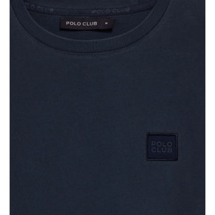 Camiseta azul marino garment dye con detalle Polo Club