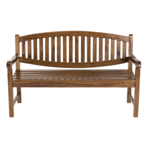 MAEVA - Banc de jardin ovale en bois teck huilé