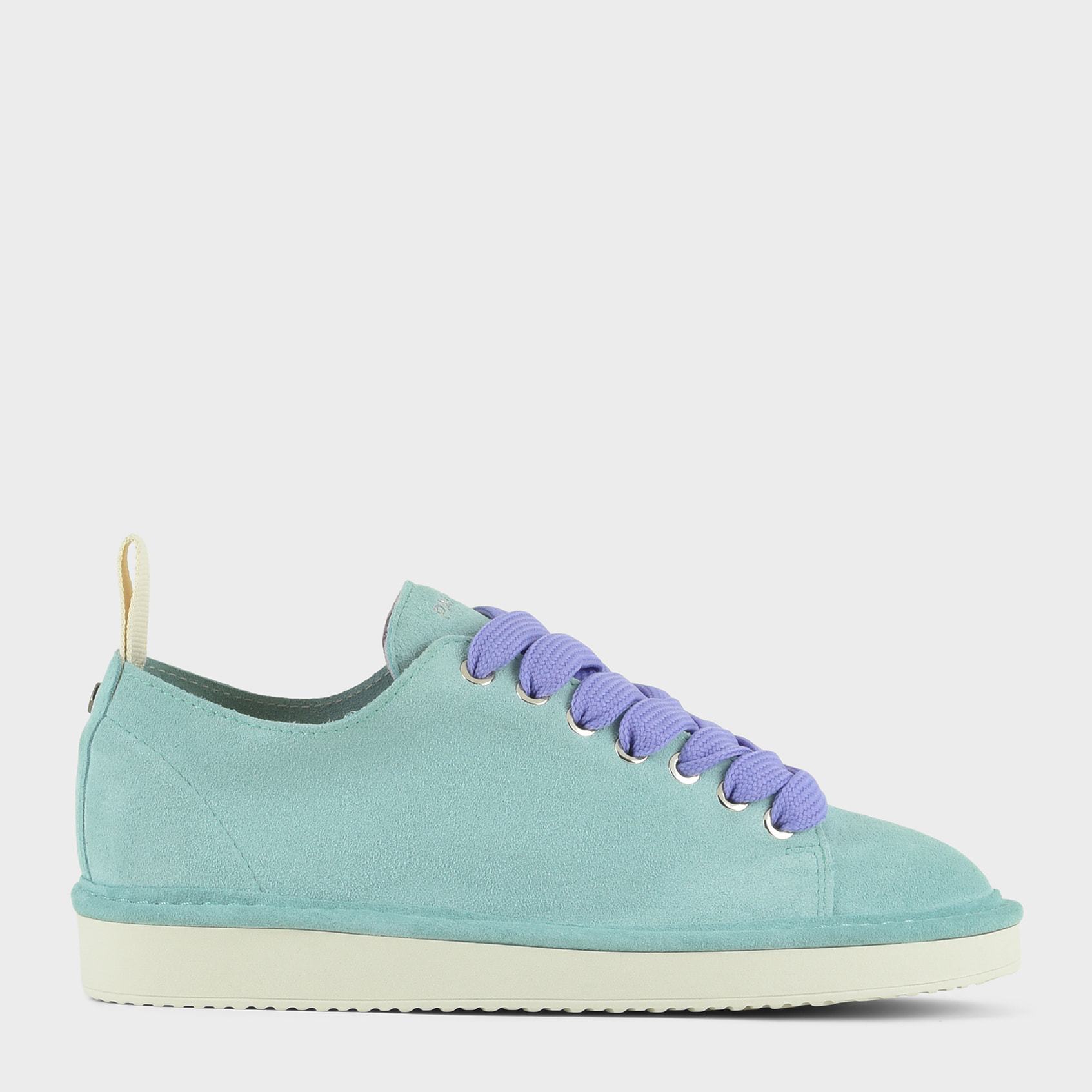 ZAPATO CON CORDONES MUJER P01 DE ANTE TURQUESA VIOLETA