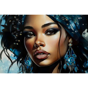 DIPINTO SU TELA LACCATO ALTEA -B- C/CORNICE CM 82X4X82