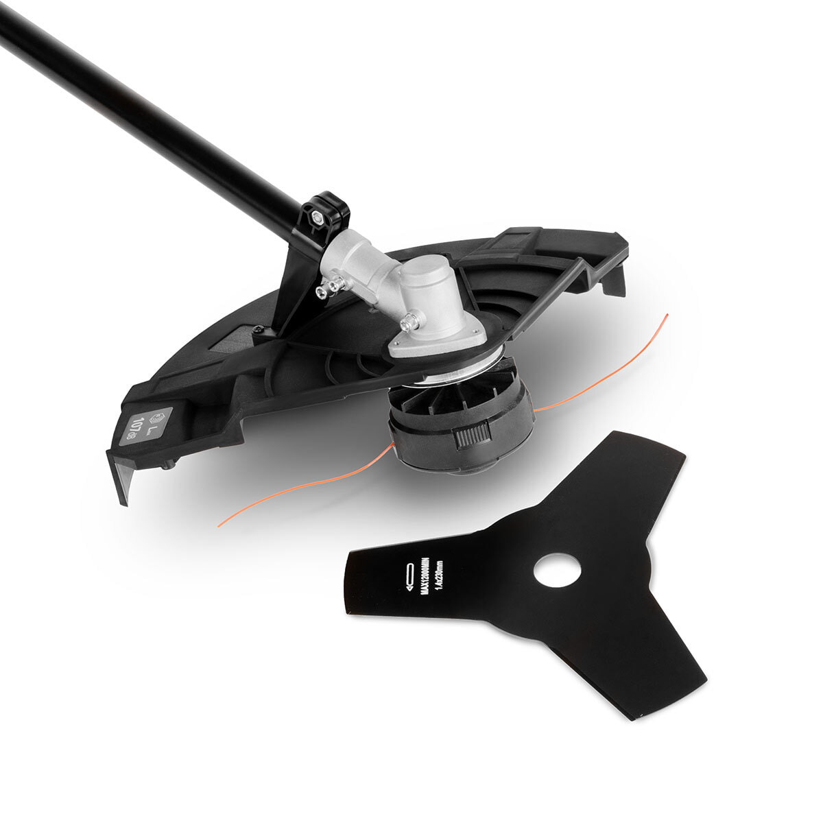 Desbrozadora eléctrica con cable, 1200W, 230V, doble corte hilo 2 mm, ancho corte 35cm - Greencut GGT1200C