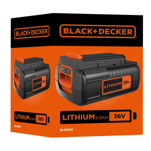 Batterie Slide Pack LITHIUM 36 volts - 2 Ah BLACK+DECKER BL20362-XJ