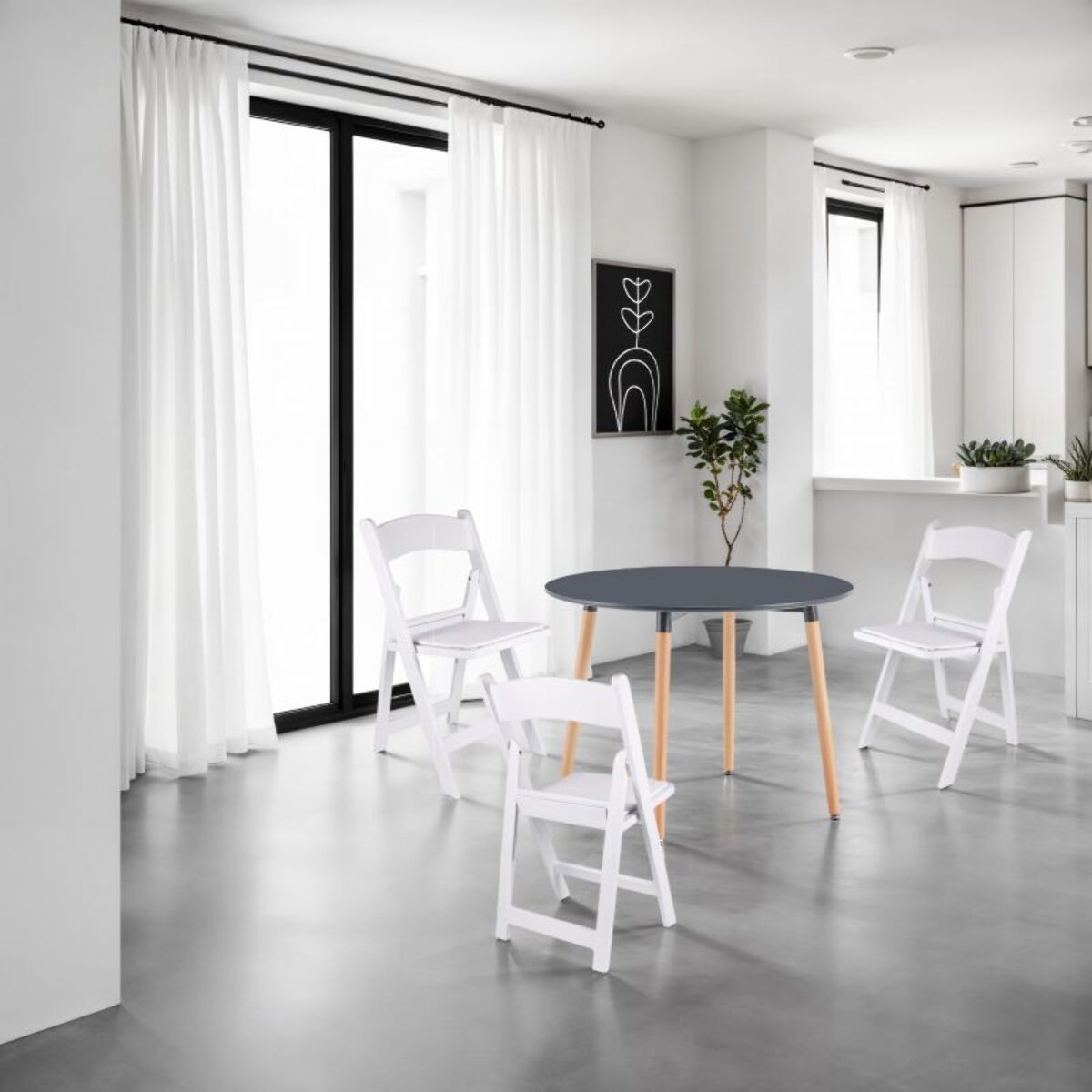 Pack 4 sillas plegables Pleggo Blanco