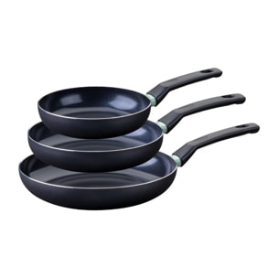 Set de 3 poêles antiadhésives céramique 20, 24 et 28 cm Fackelmann Brandao