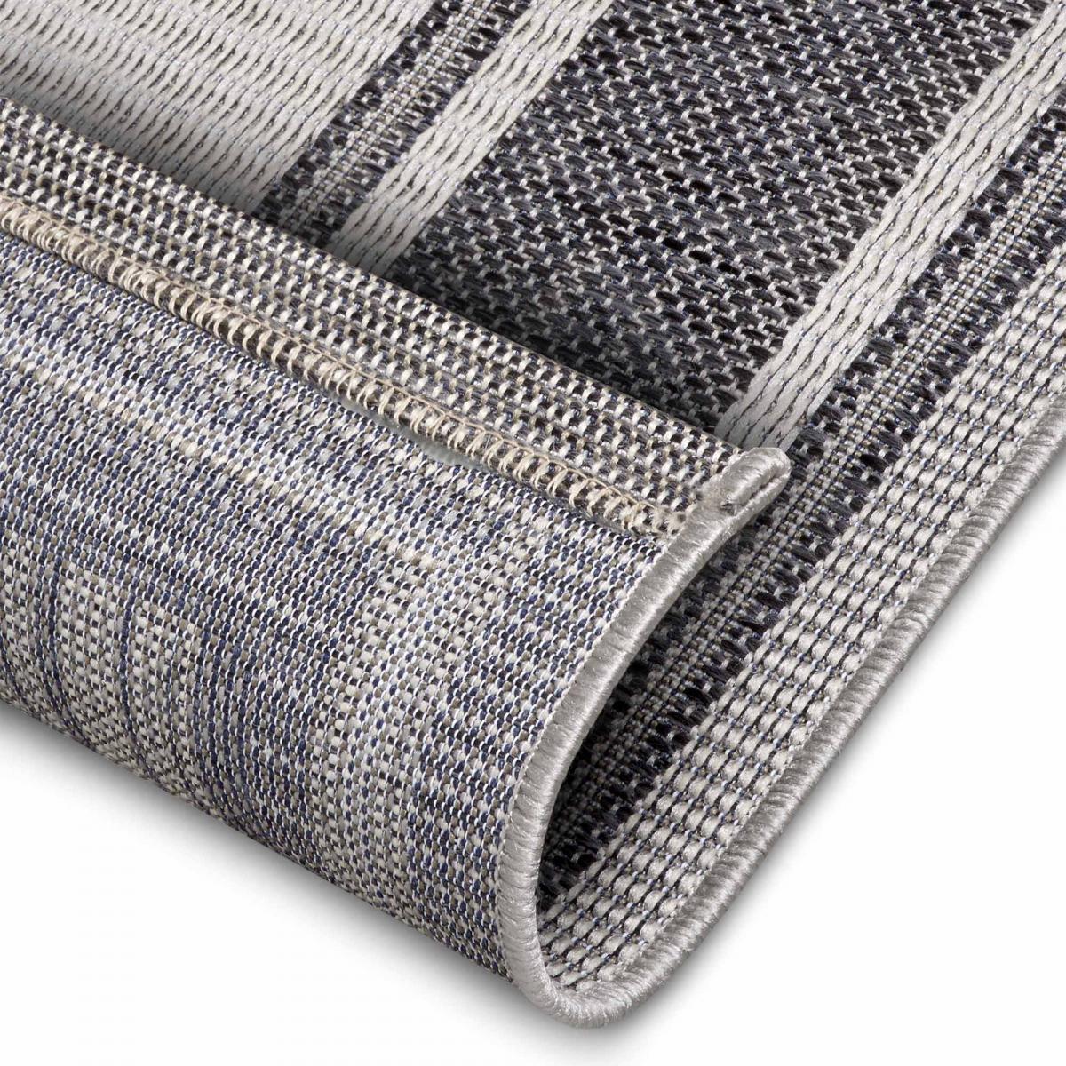 Tapis exterieur, motif géométrique kilim, structure résistante, bil