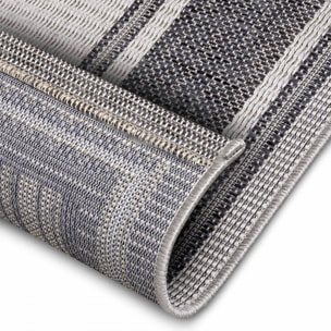 Tapis exterieur, motif géométrique kilim, structure résistante, bil