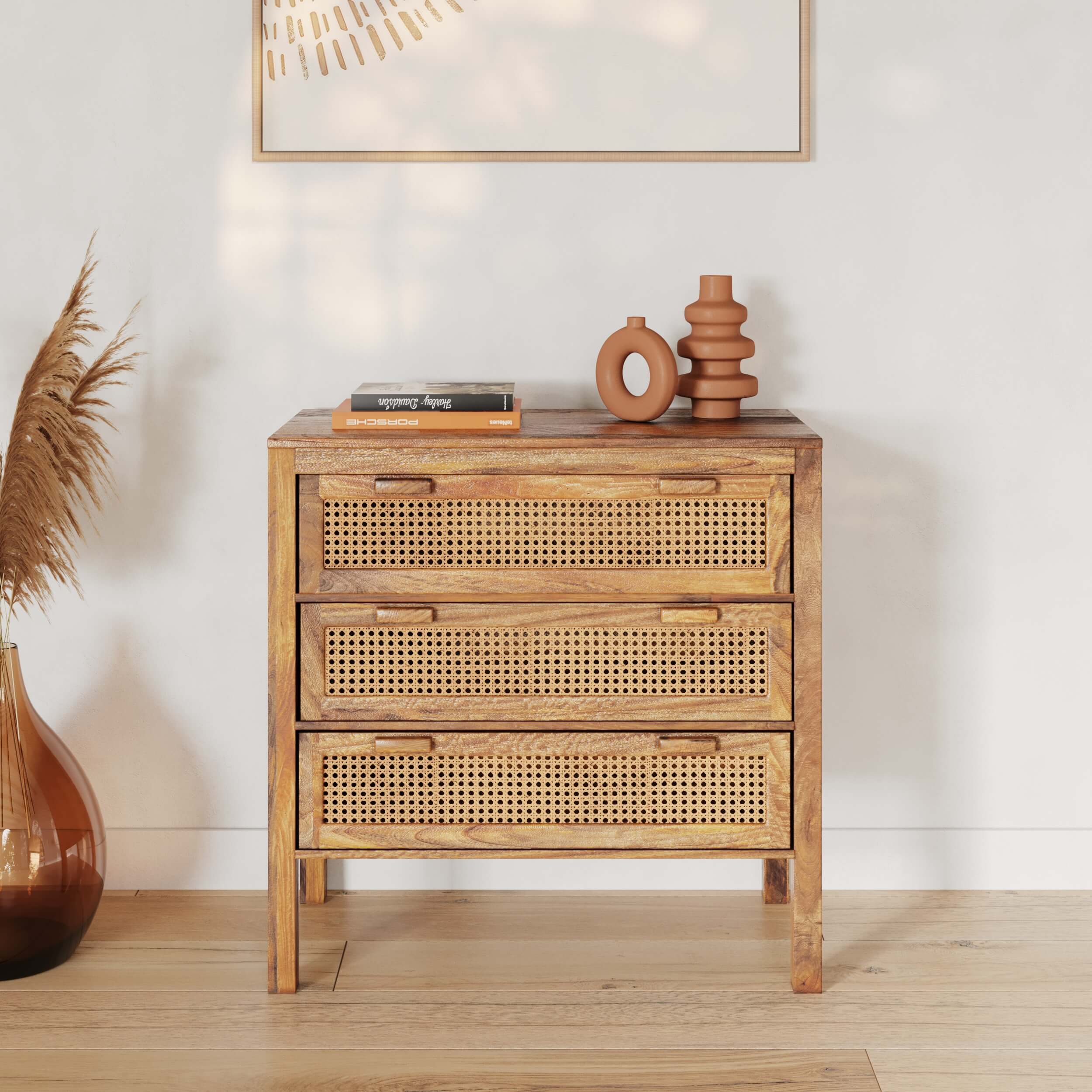 Ensemble commode et armoire en bois  - Tiki