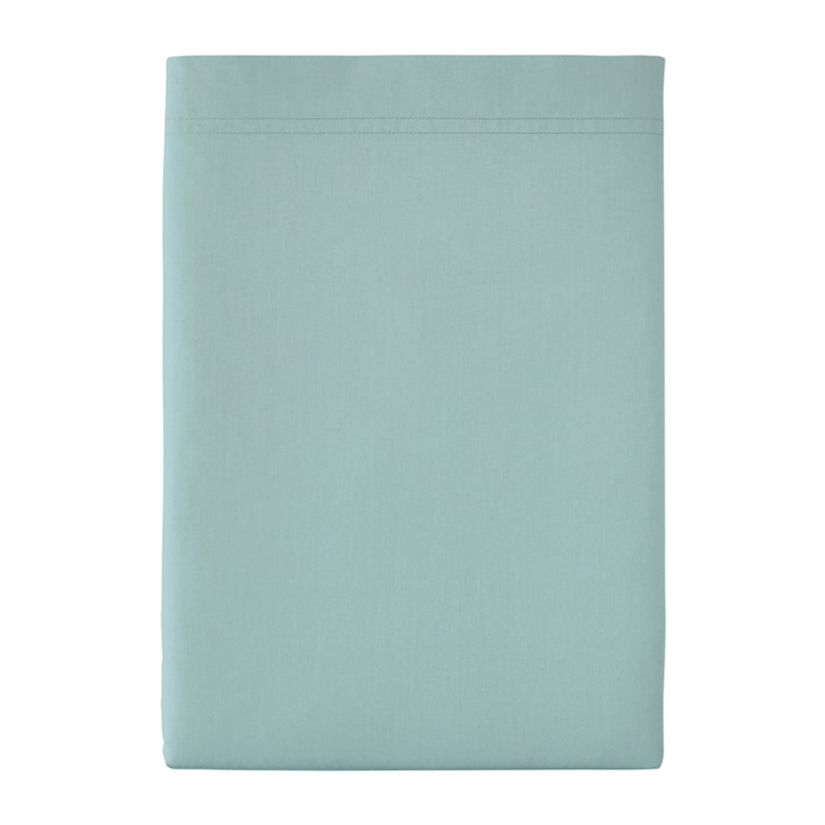 Drap plat uni en percale de coton, PREMIÈRE, Bleu Archipel