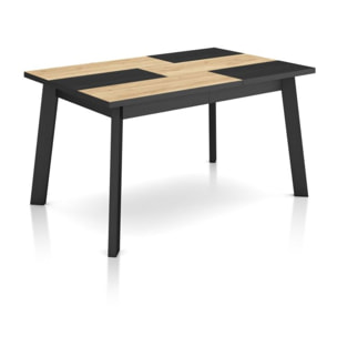 Mesa de comedor Naira 140 Negro Roble Negro