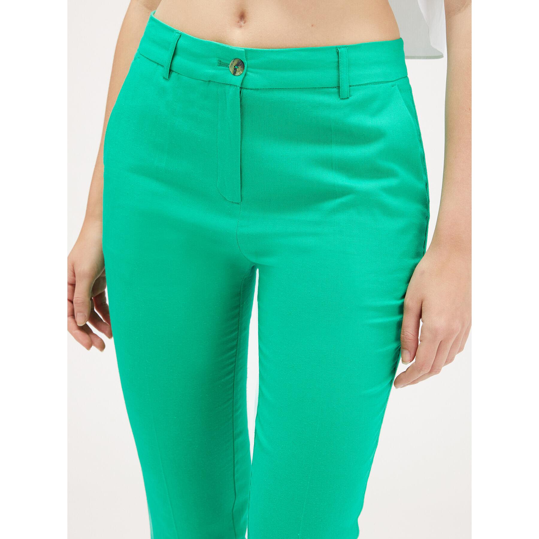 Motivi - Pantalón capri en mezcla de lino - Verde