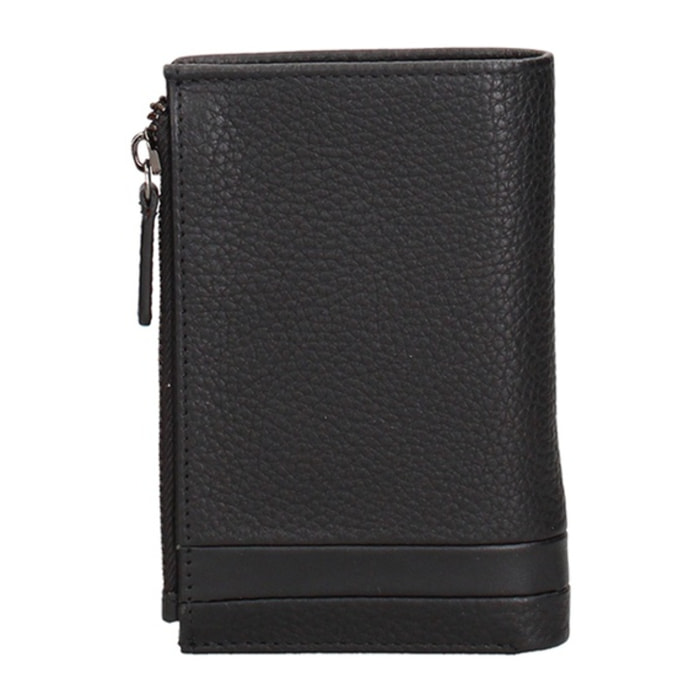 Portafoglio uomo in vera pelle - Modello Nyxos Plus - Casual - 9.5 x 13.5 x 2.4 cm