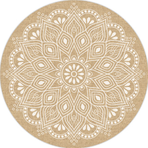 Set de 4 individuales de vinilo CERAMIKO, Mandala Shanti 4u-[Diam] 40 cm