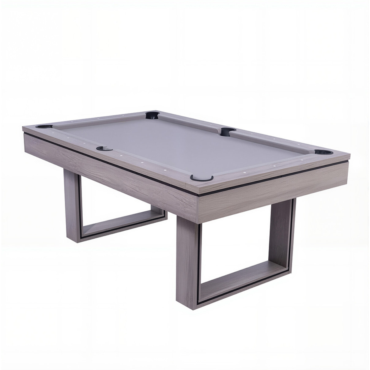 Table multi-jeux 3 en 1 billard et ping pong en bois gris ARIES