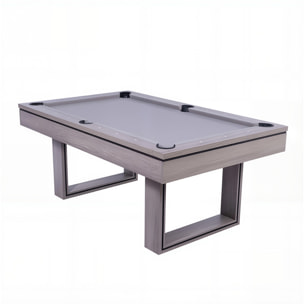 Table multi-jeux 3 en 1 billard et ping pong en bois gris ARIES