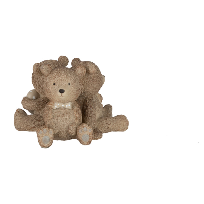 J-Line figurine Teddy 3 Parties - polyrésine - marron clair