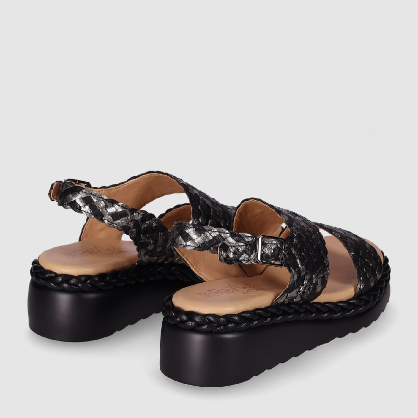 Sandalias de Piel - Negro - Tacón: 5 cm