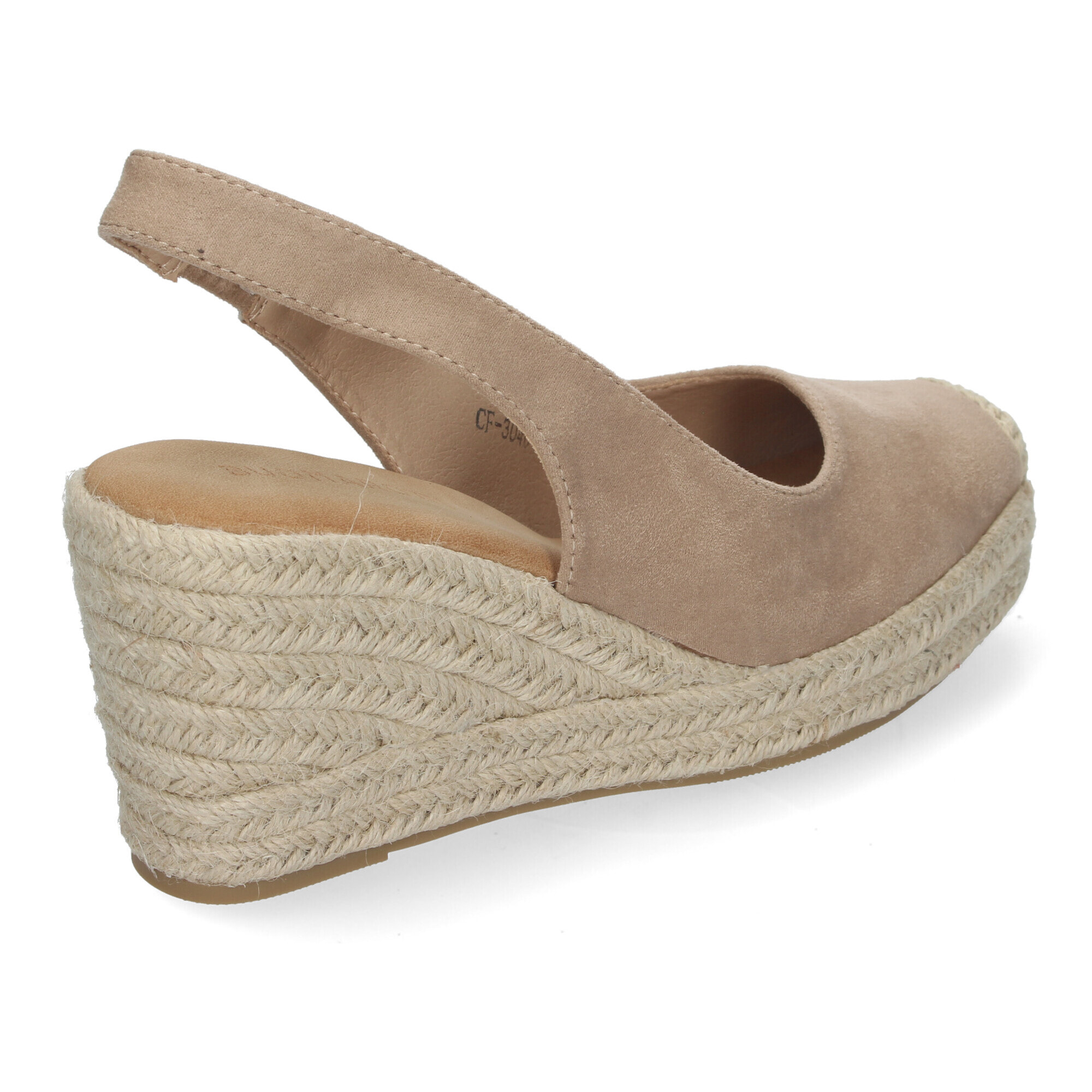 Sandalias de cuña de Yute para Mujer, con Puntera Cerrada