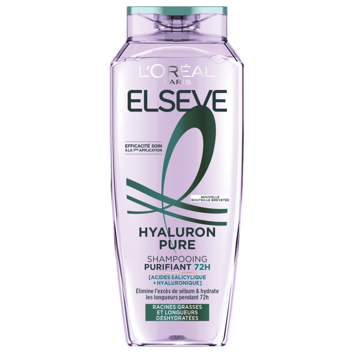 Lot de 12 - L'Oréal Paris Elseve Hyaluron Pure Shampooing Purifiant 72H 250ml