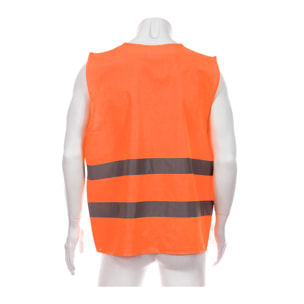 Gilet riflettente Kross XL di classe 2 con alta visibilità. Certificato CE ISO 20471, con chiusure in velcro.