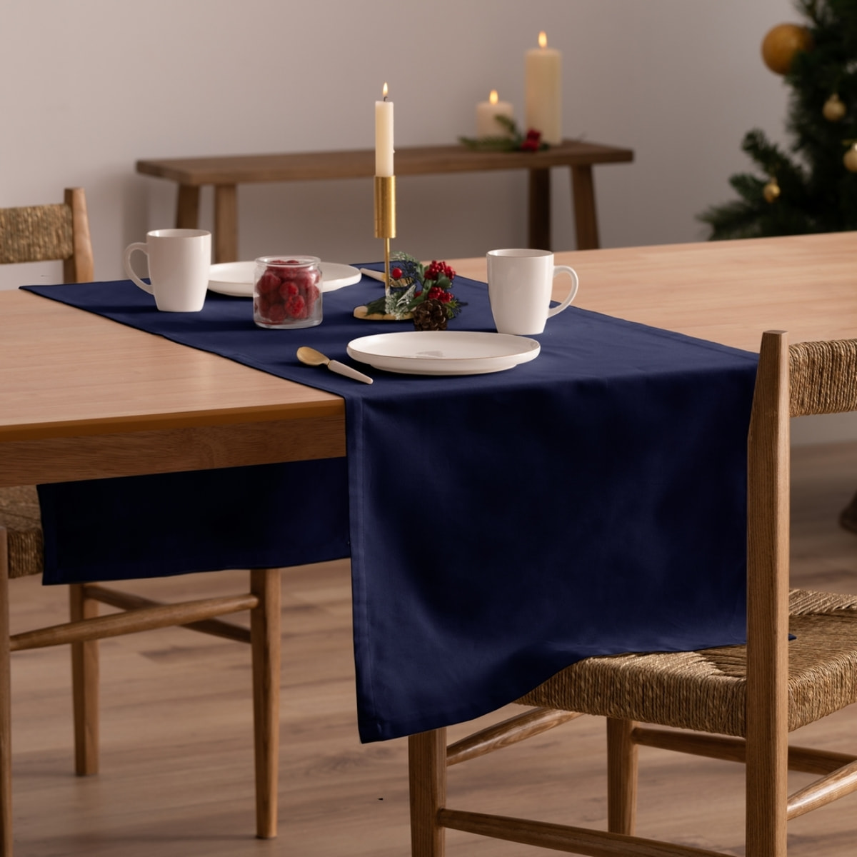 Chemin de table CHRISTMAS BLEU