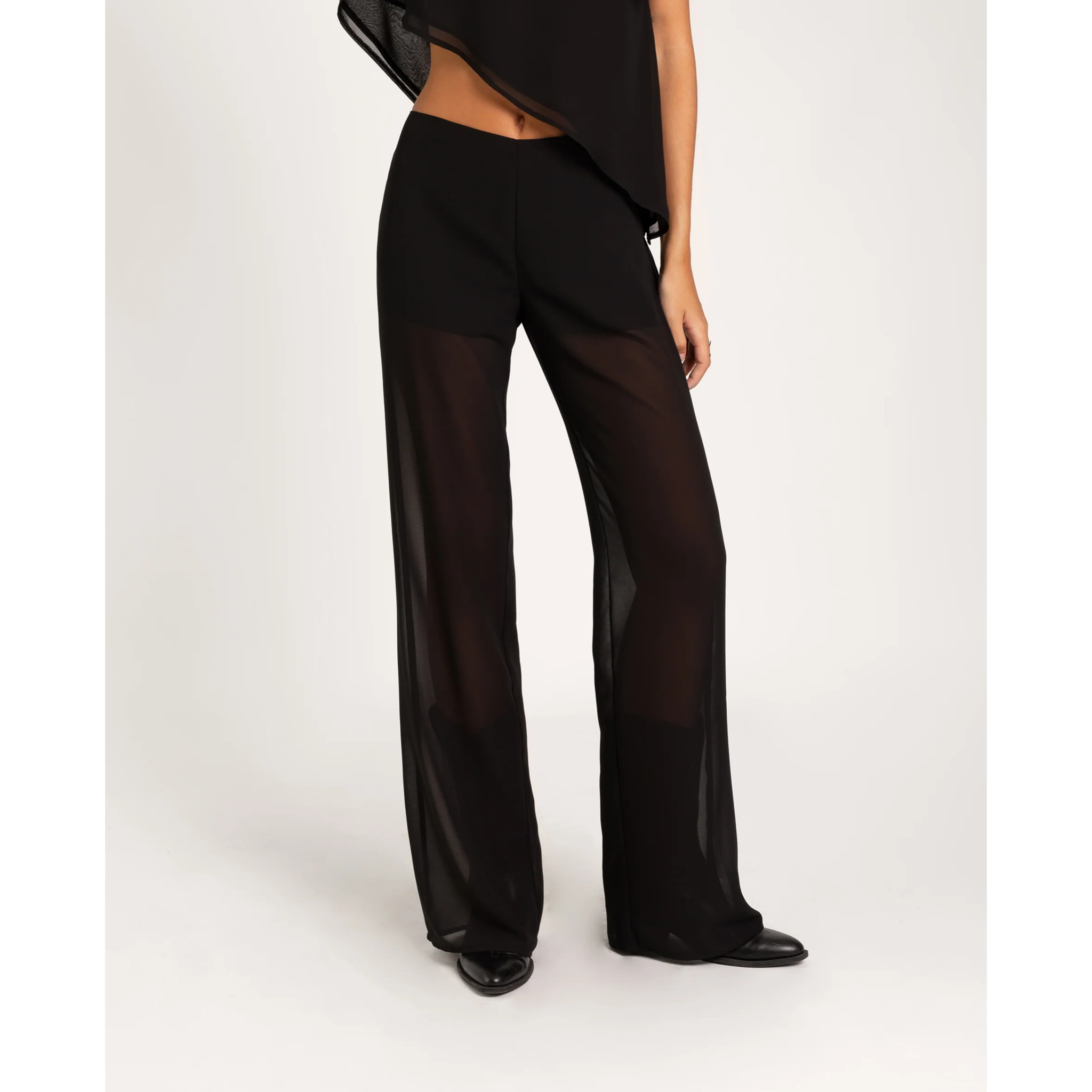 Pantalón de mujer largo con transparencia